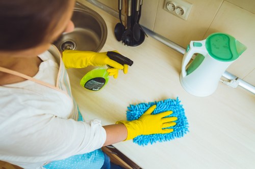 Careful cleaning of household curtains in Sutton by a local team