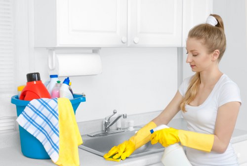 Local cleaner preparing a Sutton Airbnb for the next guest